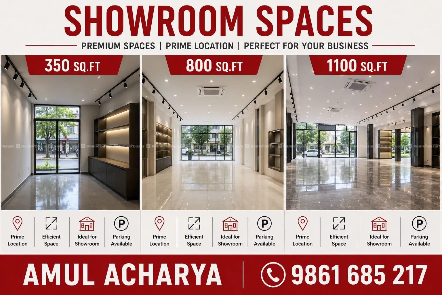 800 Sq.Ft. Ground-Floor Showroom Space for Rent in Naxal — Commercial for rent in Naxal, Kathmandu